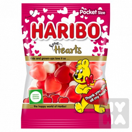 detail Haribo 80g Love hearts