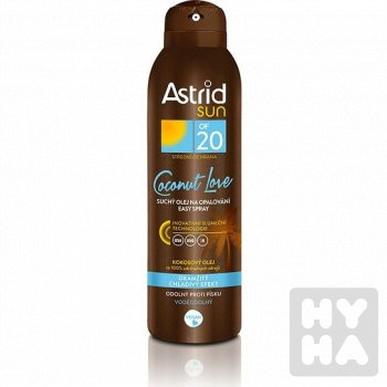 detail Astrid sun 150ml Coconut love suchý olej na Opalo. 20SPF
