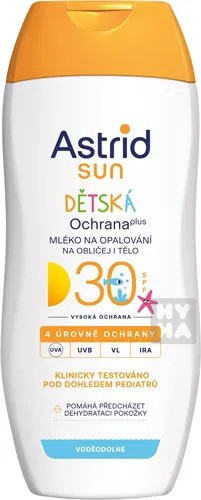 Astrid sun 200ml Mléko na opal. na obli. a telo 30spf