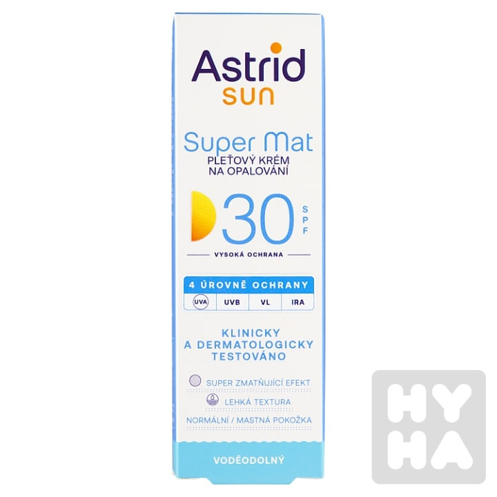 Astrid sun 50ml super mat 30SPF pleťový krém na opalování
