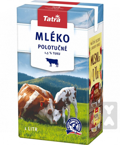 Tatra Mléko polotučné 1,5% tuku