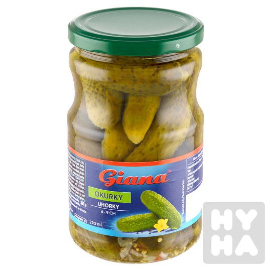 Giana 670g sterilované okurky 6-9cm