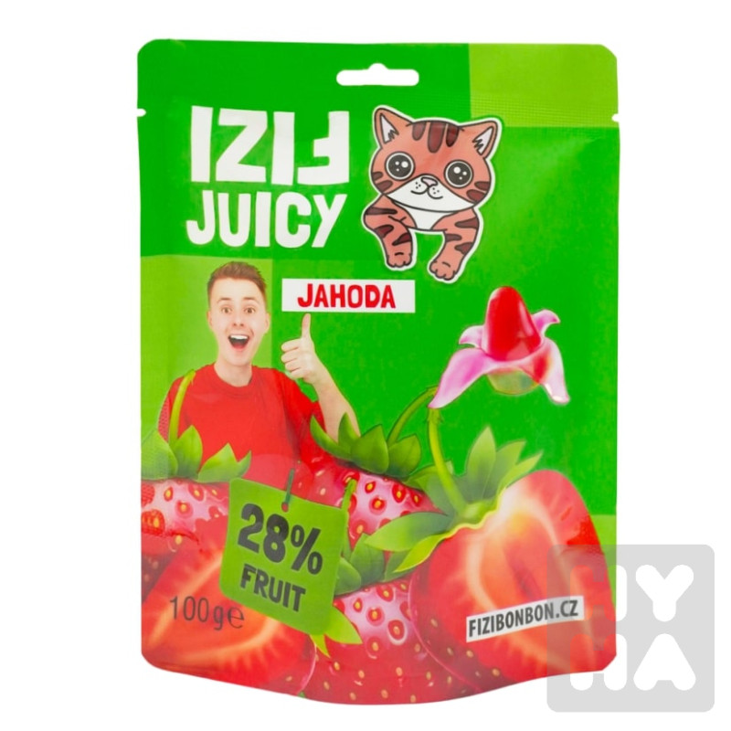 Fizi juicy bonbon 100g Jahoda
