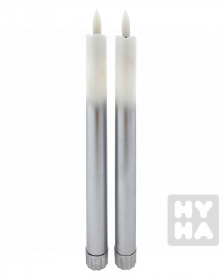 HD119SS Electric candle lights white silver