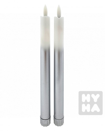 HD119SS Electric candle lights white silver