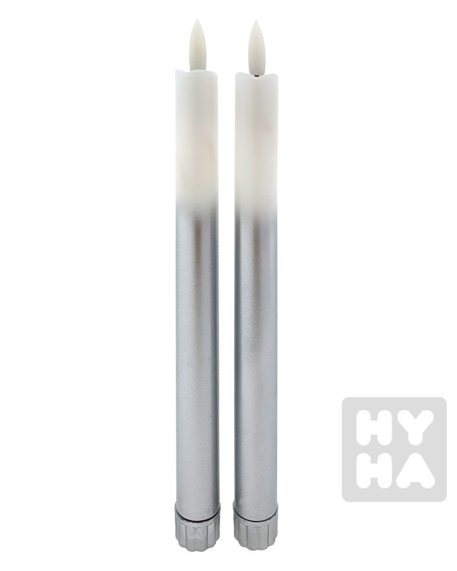 HD119SS Electric candle lights white silver