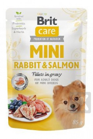 detail Brit care mini dog 85g Rabbit a salmon