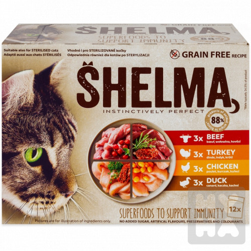 Shelma 12x85g 4 druhy maso