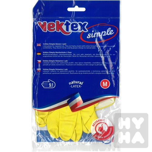 Vektex simple rukavice M/gang cao su