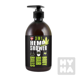 Palacio hemp shower 500ml 3in1 body hair balls