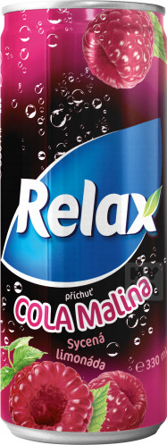 Relax 330ml plech cola malina
