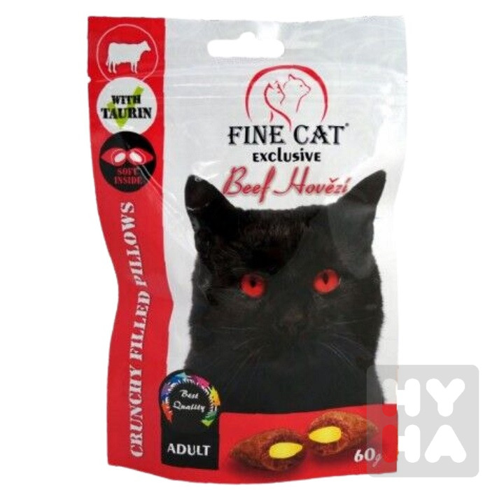 Fine cat 60g Exclusive plněné polštářky Hovězí 8057
