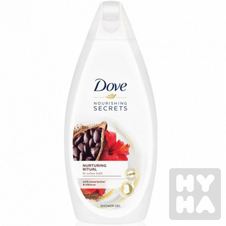 detail Dove spr.gel 500ml whit cacao butter a hibiscus