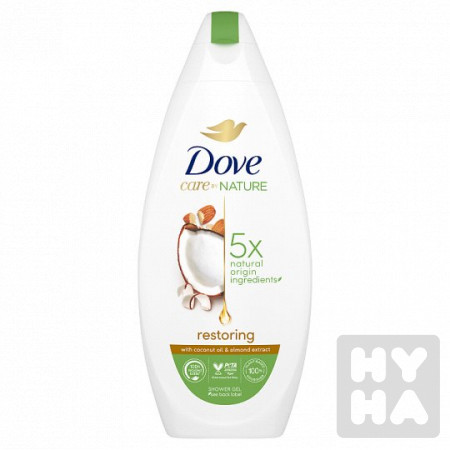 detail Dove sprchové gel 250ml coconut oil a almond