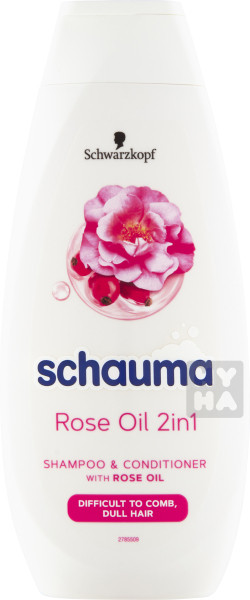Schauma sampon 400ml Rose oil 2in1