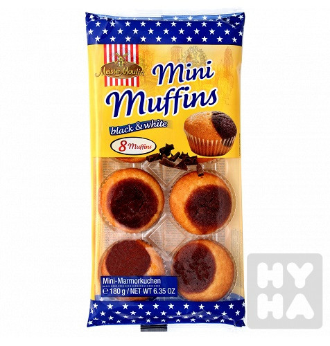 mini muffins 8ks black a white 180g