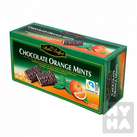 detail Maitre Truffout 200g Chocolate orange mints