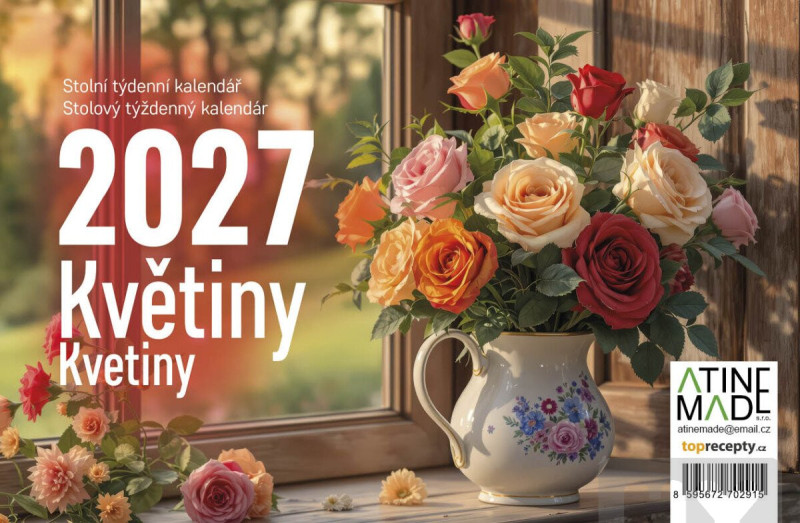 Velký kalendář 2027 Květiny 10ks/ Lich to